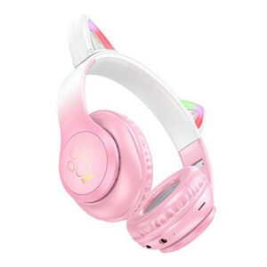 Hoco W42 Cat Ears Wireless/Wired Eadphones - Cherry Blossom
