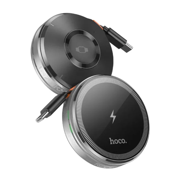Hoco Cq18 Flash (Magnetic+Iwatch) Wireless Fast Charger With Retractable Cable