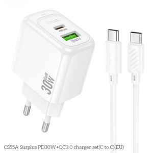 Hoco Cs55A Surplus Pd30W+Qc3.0 Charger Set(C To C)(EU)